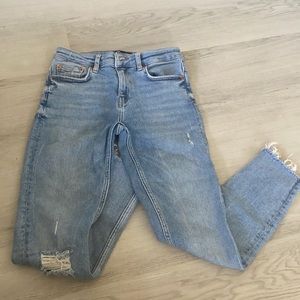 Zara light blue skinny jeans